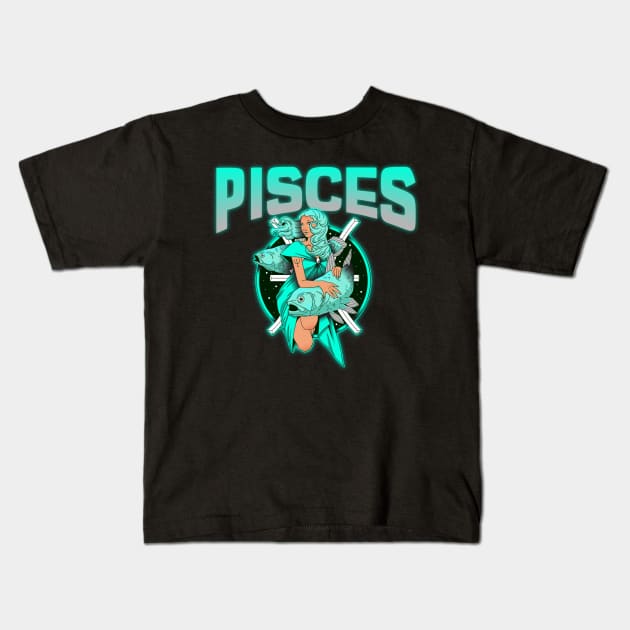 Pisces 2 Kids T-Shirt by Studio-Sy